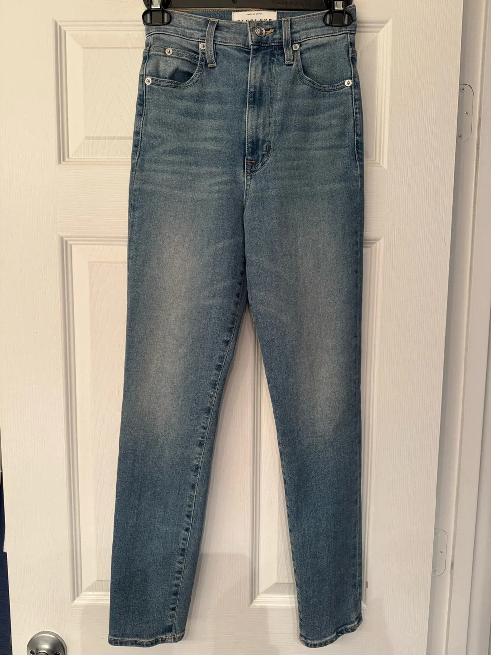 SLVRLAKE Beatnik Ankle Slim High Rise Light Women’s Blue Denim Jeans Size 23 - Picture 4 of 16